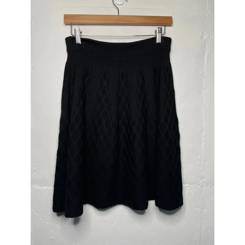 MOTH Anthropologie Wool Blend Knit Skirt Size Small Womens Stretch Pull On
